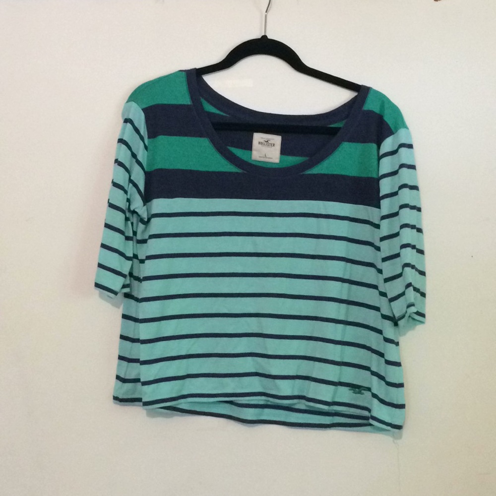 Green striped tee